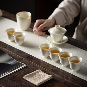 Celadon Glaze Thin Wall <b>Teacup</b> Porcelain Single Cup Chinese Style Kung Fu Tea Set Master Cup Afternoon Tea Use - Product Image 5
