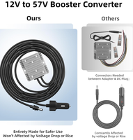 Convertisseur Booster Starlink Intégré avec Prise Allume-Cigare, Câble DC Étanche en Alliage d'Aluminium, Alimentation Stable 12V-57V pour Voiture