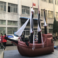 Modèle de bateau pirate gonflable d'Halloween pour la décoration de fête à thème