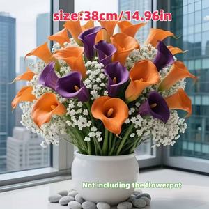Ramo <span class=keywords><strong>de</strong></span> Flores Artificiales <span class=keywords><strong>de</strong></span> Lirio Calla, Lirio Calla Artificial con Flor <span class=keywords><strong>de</strong></span> Gypsophila para Ramo <span class=keywords><strong>de</strong></span> Novia, Decoración del Hogar - Product Image 3