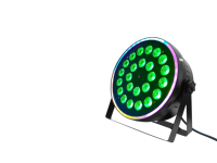 Projecteur PAR 24x8W RGBW 4-en-1 LED + LED RING pour scène, bar, fête, discothèque