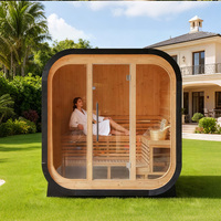 Rumah Sauna Kombinasi Uap Kering dan Uap Basah dari Kayu Hemlock Mewah dengan Sistem Kontrol Cerdas