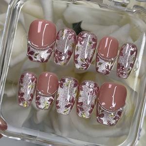 <span class=keywords><strong>Faux</strong></span> <span class=keywords><strong>ongles</strong></span> personnalisés 100% faits à la main, fleur de perle rose 3D, blush, art des <span class=keywords><strong>ongles</strong></span>, nouveau, portables, luxe, formes carrées et stiletto, magnifiques - Product Image 4