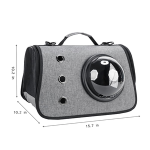 Spacious Ventilated Pet <b>Backpack</b> with Transparent Dome Window for Everyday Use Comfortable Pet Tote - Product Image 2