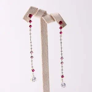 Hot Sale Factory Price Latest Design Fashion Long Cc Luxury Long Chain Earrings For Women