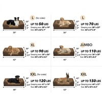 Canapé-lit pour chien en lin, imperméable, orthopédique, avec mousse alvéolée et intérieur matelassé, pour détaillants et usines sur mesure