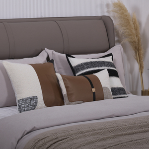 Ropa de <span class=keywords><strong>cama</strong></span> suave de lujo ligera de estilo italiano y juego de café de varias piezas Sala de exposiciones tejida de gama alta Muebles de habitación modelo - Product Image 3