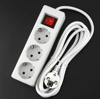 3 / 4 / 5 way French surge protection power strip electrical extension cables socket