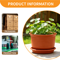 Pot de fleurs en résine PP épaissie avec trou de drainage, design minimaliste, durable, 2,12 L, pour jardinage, arrosage domestique, plantes succulentes
