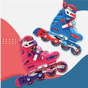 Vente directe d'usine de haute qualité chaussures de patin à 4 rouleaux patins à roulettes clignotants réglables pour filles enfants pour le printemps hiver - Product Image 2
