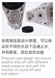 トイレフラッシュバルブアメリカ市場低プロファイルミニパイロット用サイフォン充填Valve-T1206放水 - Product Image 3