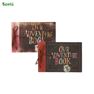 Álbum de fotos de álbum de bricolaje hecho a mano, álbum de sujeción Vintage, nuestro libro de aventuras, película de viaje, álbum de recortes familiar - Product Image 1