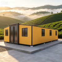 Cabine conteneur minimaliste extensible à double aile de 30 et 40 pieds pour espace de service mobile communautaire