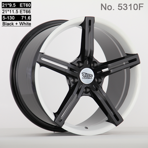 Jantes en aluminium forgé 21 pouces, 6061-T6, 5x130, blanc et noir, pour <span class=keywords><strong>Porsche</strong></span> Taycan - Product Image 1