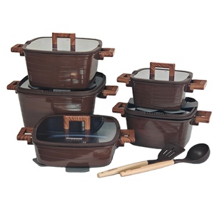 Batterie de cuisine antiadhésive en aluminium moulé sous pression, 16 pièces, grande taille, ensemble de casseroles et poêles en <span class=keywords><strong>granit</strong></span> - Product Image 3