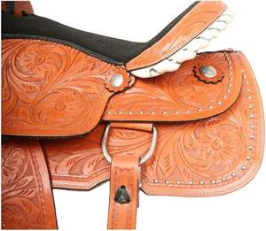 Ensemble de selle de course de chevaux Endurance Selle de course de sport avec arbre en plastique en cuir assorti - Product Image 3