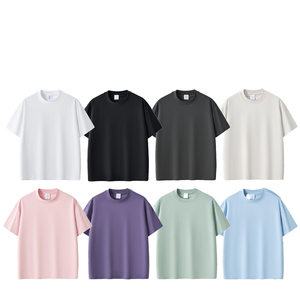 T-shirt Homme Oversize en Coton Sorona Lourd Style Urbain Col Rond Uni Personnalisable Logo Respirant Sportif - Product Image 3