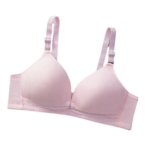모유 수유용 속옷 앞면 오픈 버튼 소프트 서포트 와이어프리 나일론 여성 브라 - Product Image 5