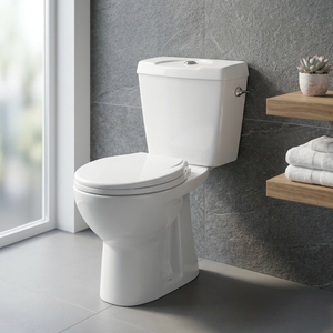 Inodoro de Cerámica de Dos Piezas Vistaar, Diseño Moderno, Inodoro de Baño con Drenaje Montado en el Suelo - Product Image 4