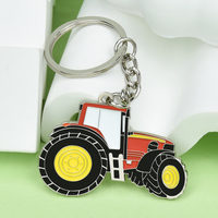 Llaveros de Metal Esmaltado con Logotipo Personalizado, Figura de Tractor, Camión o Pabellón, Recuerdo Turístico Industrial, Regalo Promocional