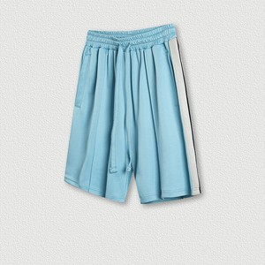 Shorts américains pour hommes, style streetwear, taille mi-haute, cordon de serrage, lavage à l'eau, été 2025 - Product Image 3