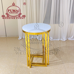 Wedding Supplies Events Round Stainless Steel Gold Wedding <b>Plinth</b> <b>Stand</b> - Product Image 6