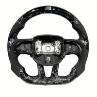 Volant en cuir noir en fibre de carbone LED directement de l'usine pour Dodge Charger Challenger SRT 2019-2023
