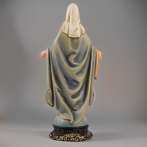Statua Modello della Vergine della Milagrosa in Resina Dipinta a Mano, Stile Natalizio, Arte Religiosa Cattolica Cristiana - Product Image 6