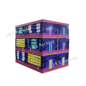 Boîte en carton ondulé PDQ pour supermarché, grande boîte empilable en carton PDQ pour serviettes en coton de resort - Product Image 3