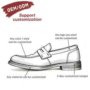 Chaussures de mariage et d'affaires sur mesure OEM, faites à la main, confortables, respirantes, imperméables, avec construction Goodyear Welt, pour l'automne - Product Image 5