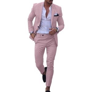 Bespoke 2ชิ้นทักซิโด้สีเบจผ้าลินินผ้าฝ้ายกระดุมแถวเดียวเสื้อสูททางการสำหรับงานปาร์ตี้ฤดูร้อน - Product Image 4