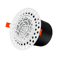 Grille d'aération ronde encastrable ABS, réglable, pour système de ventilation domestique, installation discrète et minimaliste