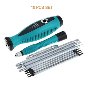 Juego de destornilladores magnéticos de doble propósito de precisión 10 1 <span class=keywords><strong>Bits</strong></span> Durable electrodoméstico Reparación <span class=keywords><strong>digital</strong></span> Manual Phillips Plástico - Product Image 3