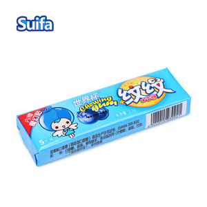 Fabrication OEM, 12,5 g, saveur de fruits mélangés, cinq bâtonnets de chewing-gum avec autocollant de tatouage <span class=keywords><strong>magique</strong></span> - Product Image 5