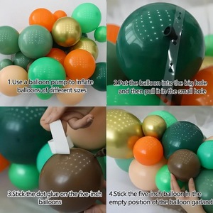 161 pièces <span class=keywords><strong>Jungle</strong></span> animaux thème ballons forêt Animal ballon arc enfants <span class=keywords><strong>anniversaire</strong></span> bébé douche décorations S045 - Product Image 5