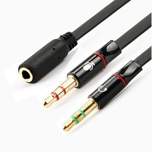 3 In 1 Audio Adapter 3.5mm Plug For Laptop Computer Headset Mic <b>Splitter</b> Connector <b>Cable</b> - Product Image 1