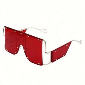Gafas de Sol de Diseño Único para Hombre, Lente de una Pieza, Montura Grande, Gafas de Sol Extra Grandes, Gafas de Sol Punk - Product Image 5