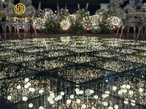 Pista de Baile LED 3D Infinity Fairy de 14*14 pies, Pista de Baile Dorada Magnética y con Cable para Bodas, Fiestas y Discotecas - Product Image 4