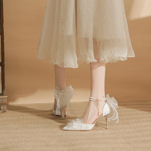 Venta al por Mayor Directa de Fábrica, Tacones Altos con Lazo para Boda, Sandalias de Tacón Alto para Mujer, Tacones Altos de Diseñador - Product Image 6