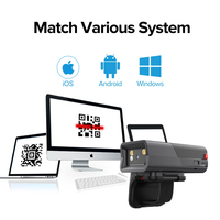 MS300R Lecteur de codes-barres annulaire industriel sans fil NFC MINI, scanner portable 2D et QR, portable et mains libres