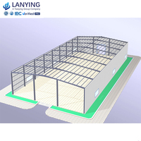 Hangar de Acero Portátil Resistente al Fuego de Diseño Industrial para Edificios de Oficinas, Supermercados, Gimnasios, Estructuras de Acero
