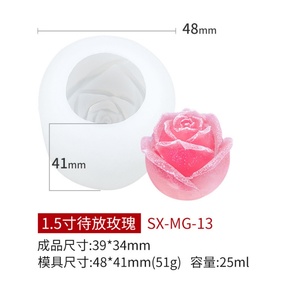 3D Rose Silicone <b>Molds</b> for Candle Soap DIY Handmade Making Valentine Day Party Wedding Holiday Gifts 3d Rose Flower <b>Molds</b> - Product Image 5
