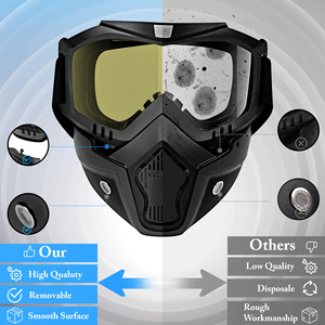 Lunettes de protection tout-terrain coupe-vent à monture intégrale pour moto et ski, résistantes aux éclaboussures, pour usage extérieur, fabriquées en Chine - Product Image 3