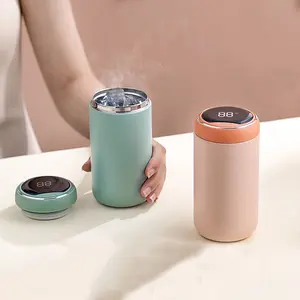 Colorful Design Bottle With Clock Remind Drinking Water 316 Stainless Steel Cup Intelligent Smart Mug