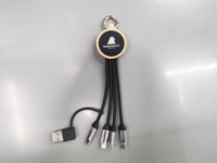 Cable de Carga USB 3 en 1 Multifuncional con Logotipo LED, 1 Metro, Tipo-C, Carga Rápida 3A, Cable de Nailon para Auriculares IOS, Venta al Por Mayor