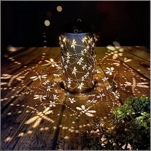 <span class=keywords><strong>Lanterne</strong></span> Solaire en Métal Suspendu pour le Jardin, Arbre, Papillon, Libellule, Décoration de Paysage - Product Image 4