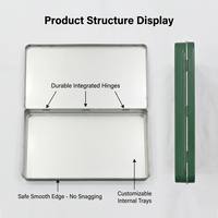 Caja de Lata Metálica con Bisagras para 72 Lápices de Colores, Estuche de Lata con Impresión de Fotos, Set de Regalo Artístico, Papelería, Lata de Hojalata, Fábrica OEM, Venta al por Mayor