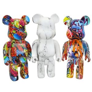 Tùy chỉnh bearbricks Chất lượng cao thủ công nhự<span class=keywords><strong>a</strong></span> thủ công bạo lực gấu điêu khắc bearbrick 28cm 400% tượng - Product Image 1