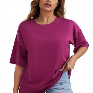เสื้อยืดผู้หญิงไซส์ใหญ่ลำลอง แขนสั้น ปักลาย สีม่วงลาเวนเดอร์ คอกลม ผ้าฝ้ายนุ่ม สไตล์เกาหลี ระบายอากาศได้ดี เป็นมิตรกับสิ่งแวดล้อม - Product Image 1