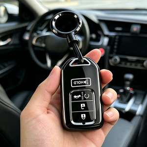Housse de clé pour <span class=keywords><strong>Honda</strong></span> avec <span class=keywords><strong>porte</strong></span>-clés, étui de protection en TPU pour clé intelligente <span class=keywords><strong>Honda</strong></span> Accord <span class=keywords><strong>Civic</strong></span> CRV Pilot Passport - Product Image 1